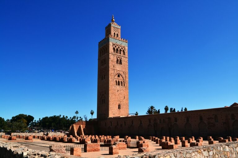 The historic design of the Hassan Mosque takes your breath away, an unforgettable stop on your Morocco travel itinerary.